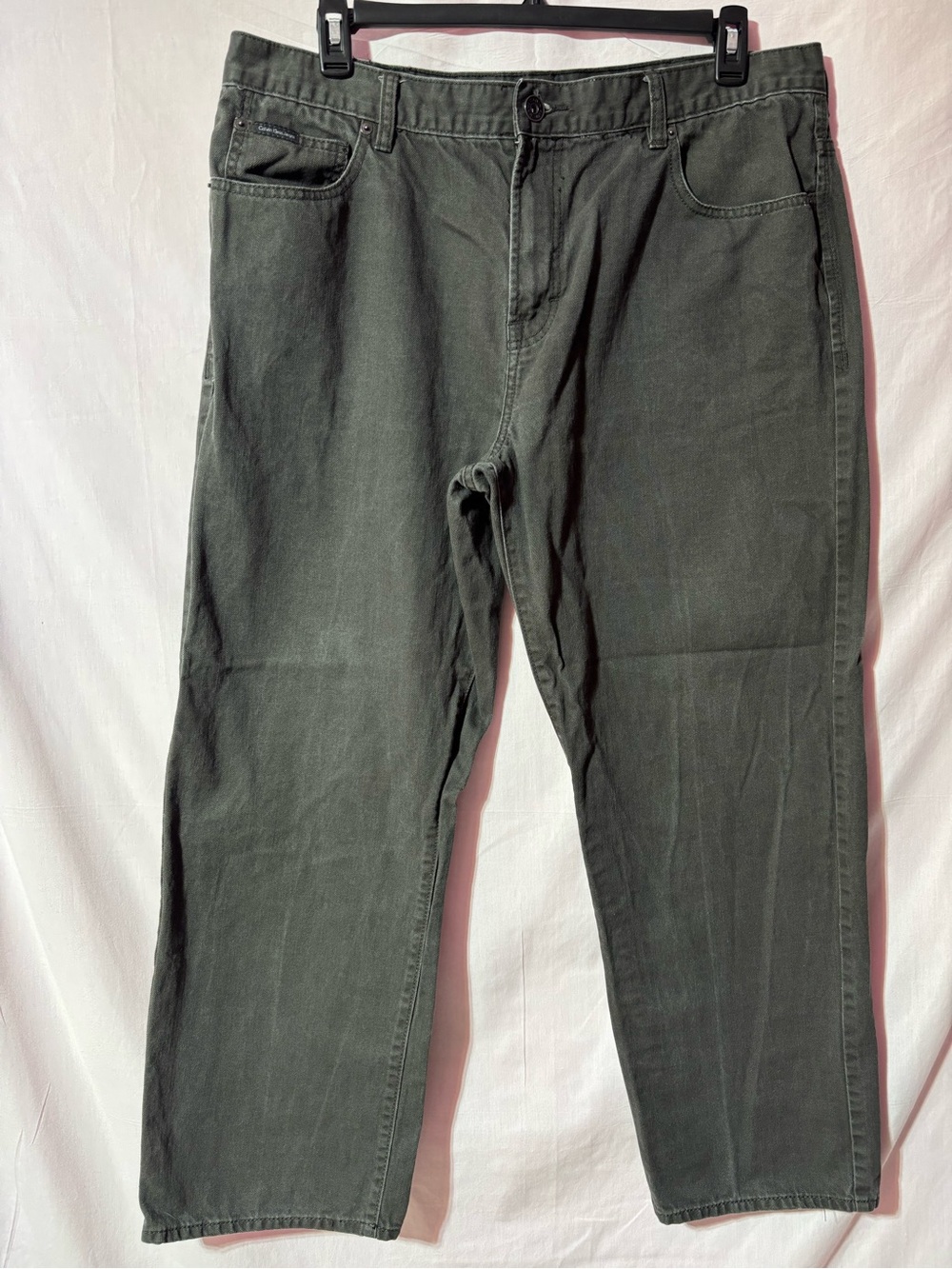 Calvin Klein Jeans Straight Men’s Jeans in Olive Green